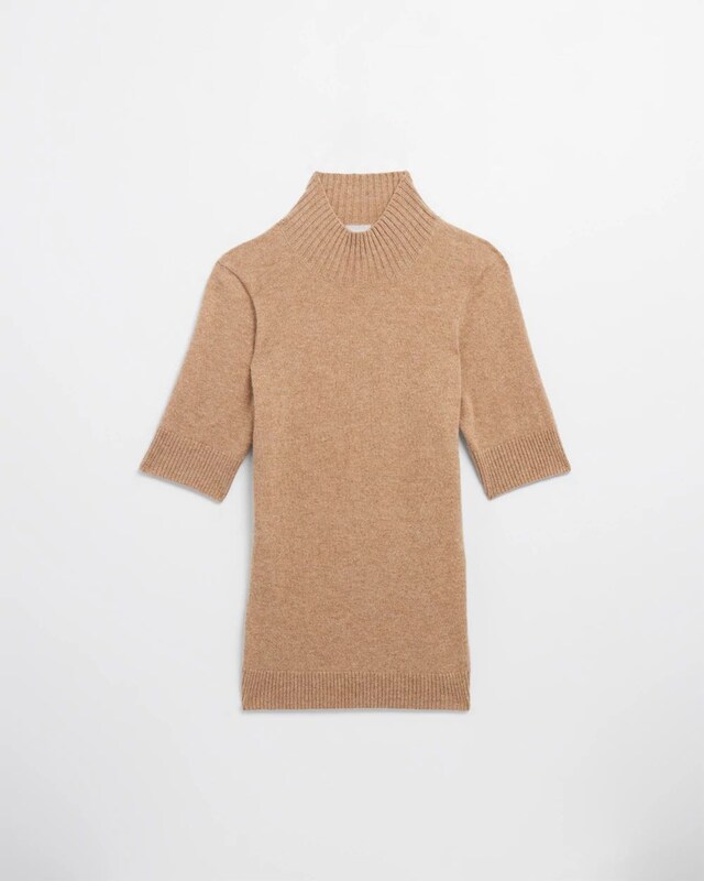 Cashmere Elbow Sleeve Pullover Sweater - image 5
